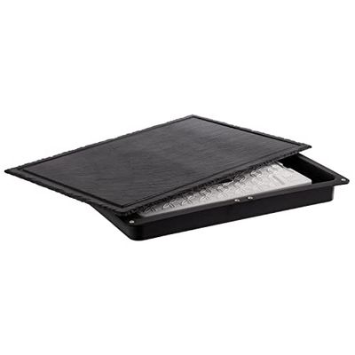 APS 11645 - Piastra refrigerante "SLATE", 3 pezzi, in ardesia naturale con contenitore e 1 lavagna, 58 x 38 x 6,5 cm