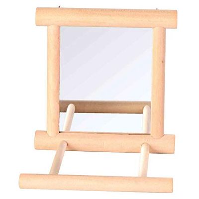 Trixie Specchio con Cornice E POSATOIO di Legno - 62.08 g