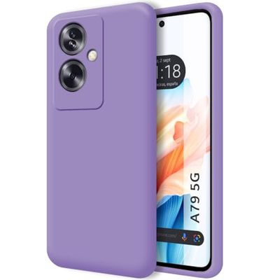 Tumundosmartphone Custodia in silicone liquido ultra morbido per OPPO A79 5G colore viola