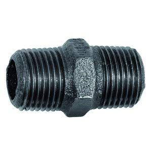 Dubbele schroefdraad 280, R 1/4 a, R 1/4 a, gietijzer zwart, bedrijfstemperatuur -20 °C tot 300 °C, ISO 7-1