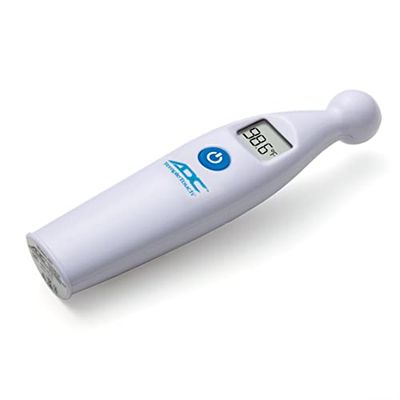 ADC Adtemp 427 digitale koortsthermometer, niet-invasief en binnen 6 seconden af te lezen. Geschikt voor baby's, pasgeborenen, kinderen en volwassenen.,Wit