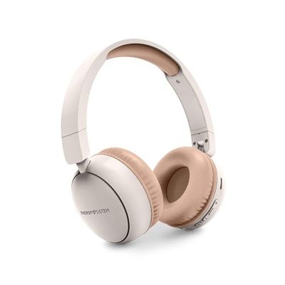 Energy Sistem Radio Color Cuffie Bluetooth con Radio FM (plastica riciclata al 100%, lettore MP3 e Micro SD Player, Tecnologia Bluetooth) Crema