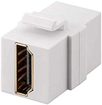 PremiumCord HDMI Keystone-module vergulde contacten, HDMI-bus op bus - voor FULL HD 1080p, 3D, kleur wit