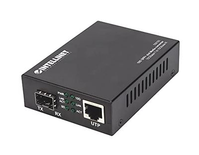 Intellinet 508193 convertisseur de Support réseau 10000 Mbit/s Noir