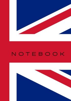 Notebook / Journal - Union Jack - Unique design, 7 x10 inch dimensions, 125 ruled pages