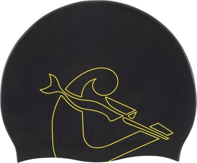Cressi Eddie Badmuts, uniseks, zwart/geel, eenheidsmaat