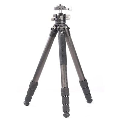 Leofoto - Ranger - Treppiede in carbonio per fotocamere - Inclusa testa a sfera - Capacità di carico di 15kg - Piedini estensibili - Altezza minima da 17 cm ad un'altezza massima di 170,5 cm - EF-324C