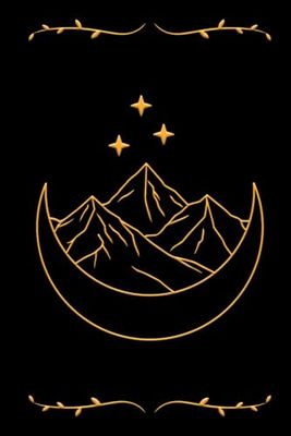 Mountains, Moon and Stars Grid Notebook – 6x9 Inch Graph Paper Journal with 150 Pages for Writing, Drawing, Sketching, Planning and Note Taking