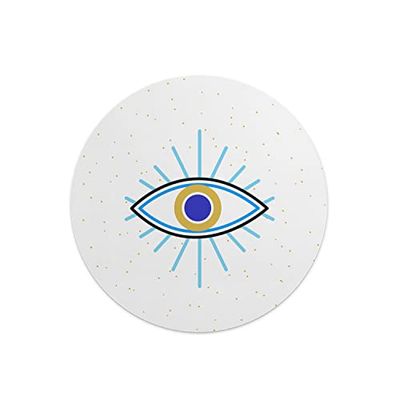 Questo Casa, Round Digital Printed Mouse Pad, Non-Slip Base, for Office and Home, Diameter:22cm