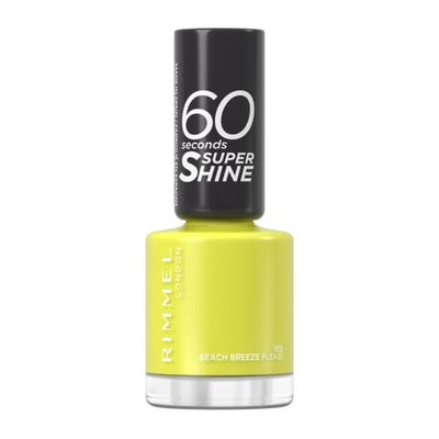 Rimmel 60 seconds Super Shine Smalto unghie 155 Beach Breeze Please giallo limone acid lime