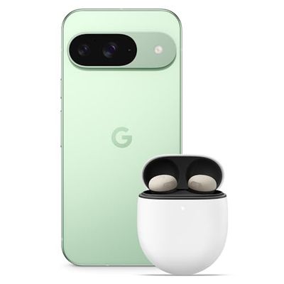 Google Pixel 9 - Unlocked Android Smartphone with Gemini, Advanced Camera, 24-Hour Battery, and 6.3" Actua Display - Wintergreen, 256GB+Pixel Buds Pro 2
