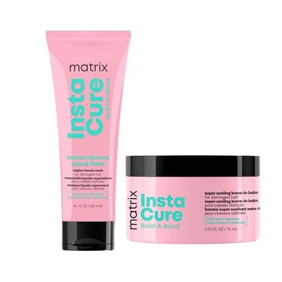 MATRIX - Routine Réparatrice - Masque + Baume - Répare et Renforce les liaisons, Adoucie et Lisse - Instacure Build-A-Bond