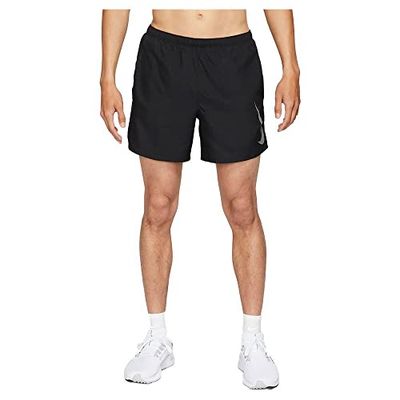 Nike M NK DF Run DVN CHLGR Shrt 5BF, Pantaloncini Uomo, Black/Reflective Silv