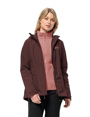 Jack Wolfskin Moonrise-Chaqueta (3 en 1 W), Dark Maroon, XS para Mujer