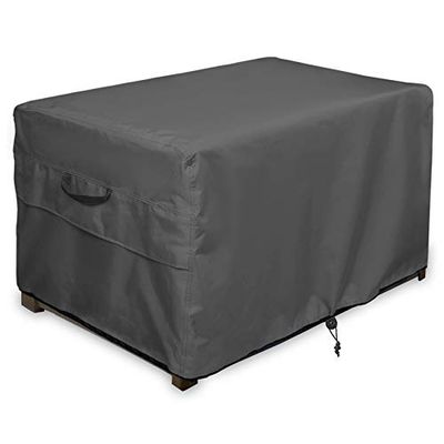 ULTCOVER Housse de banc de rangement rectangulaire imperméable pour terrasse et coffre de patio – 137,2 x 71,1 cm – Noir
