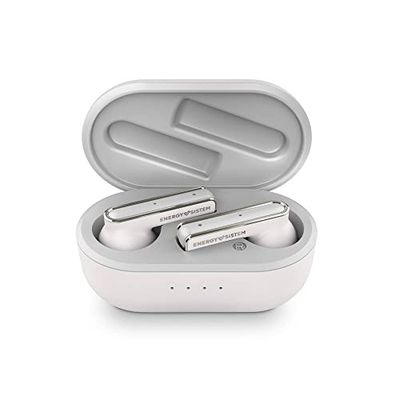 Energy Sistem Earphones TWS Style 4 Cream (Écouteurs sans Fil, Personnalisation Intelligente App ESmart Connect, Conception Ergonomique, compacte et légère, Long Battery Life,) - Blanc