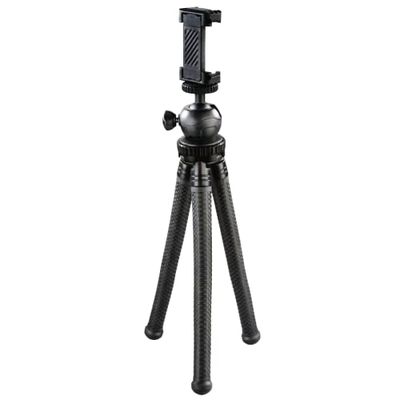 HAMA | Trípode Flexpro para Smartphone, GoPro y cámaras de Fotos, Patas articuladas, Altura de 27 cm y Color Negro