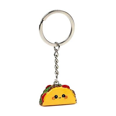 Puckator Porte-clés en résine en forme de Taco mexicain, gadgets à collectionner Foodiemals, jaune, Taglia unica