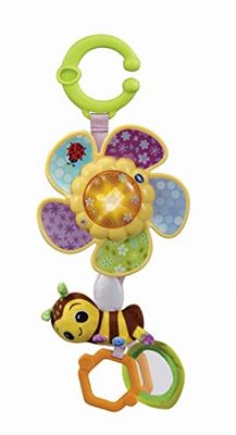 VTech Baby Tug & Spin Busy Bee, Interactive Toy for On-The-Go Play, Baby Music Toy with Phrases & Songs, Baby Gift for 3, 6, 12+ months, English Version