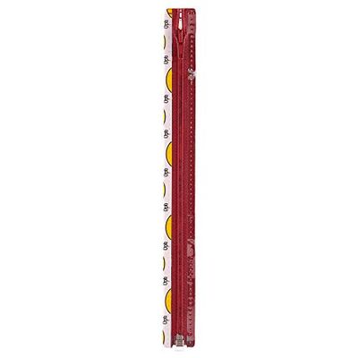 Opti S60-35-00750 - Cremallera (100% poliéster, 35 cm), color rojo