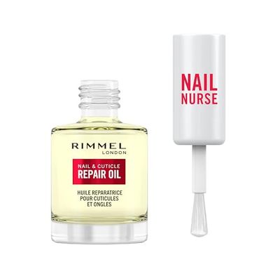 Rimmel London, Nail Care Cuticle Repair Oil, Olio Idratante riparatore per Unghie e Cuticole, Formula Vegana con Vitamina E, 8ml