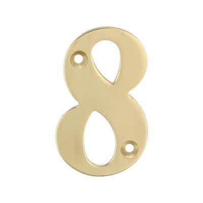 Amig Number 8 Polished Brass Interior and Exterior Screw Hole 100mm for Portals, Walls or House Faces, Gold Finish