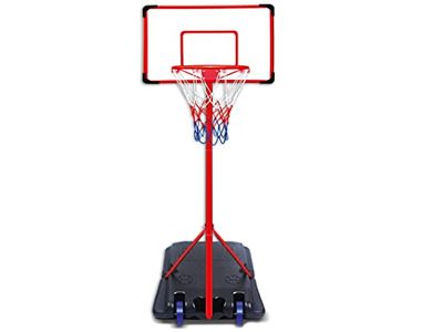 Teorema Giocattoli - 66859 Panier de Basket-Ball Portable avec Plateau et Colonne - Hauteur réglable de 200 à 250 cm