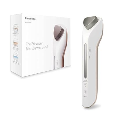 Panasonic Stimulateur Fermeté pour Visage, Rituel Beauté 3en1, Action Detox, Effet Boost, Mode Tonifiant, Blanc