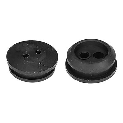 cyclingcolors 2x Passe cloison pour durite universel passage Ø5mm en caoutchouc noir Durite Gaine Câble Tuyau Tondeuse Débroussailleuse Bouchon Carburant, Ø26,5mm 2 trous