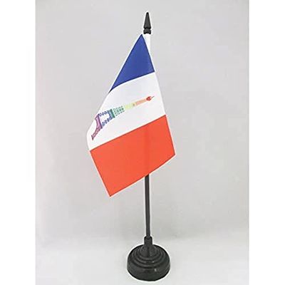 AZ FLAG Drapeau de Table France Arc-en-Ciel 15x10cm - Petit Drapeaux DE Bureau français Gay - LGBT 10 x 15 cm