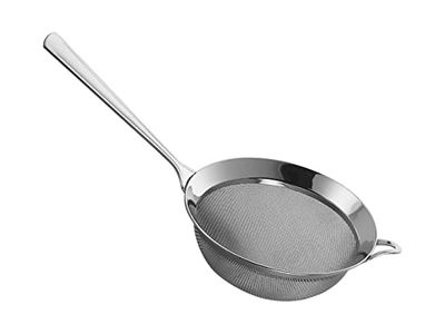 PIAZZA - Colino Acciaio Inox Maglia Fine Piccolo 9 Cm - Setaccio da Cucina Liquidi e Alimenti (Spremute, Frullati, Sughi, Salse, Creme, Farina, Pasta, Riso) Aggiungilo al tuo Set Utensili da Cucina