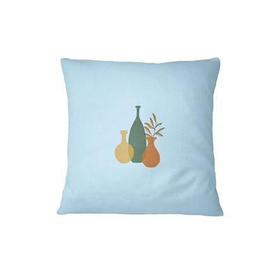 Bona Basics, Housse de Coussin décorative, Housse de Coussin décorative, décoration de Maison, pour canapé, café, Taille : 60 x 60 cm, Couleur : Bleu Clair