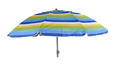 Safari- Parasol policot.Rayas con protec UV.Vent.200 cm, Multicolor, Grande (43314)
