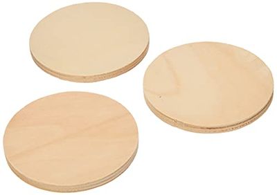 Baker Ross Bases para copos de madeira de qualidade (pacote de 10) para pintar, decorar e personalizar com crianças