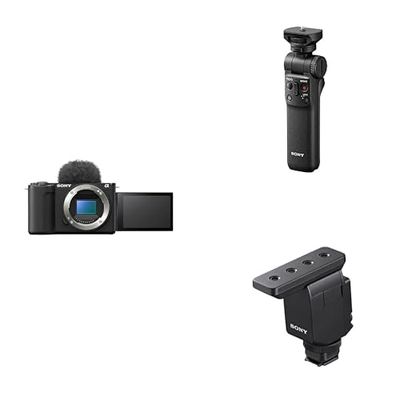 Sony ZV-E10 II di Sony | Vlog camera APSC con obiettivo intercambiabile + Sony GP-VPT2BT - Shooting Grip Bluetooth + Sony Microfono shotgun ECM-B10