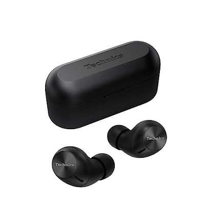 Technics EAH-AZ40M2EK Draadloze hoofdtelefoon met ruisonderdrukking, multipoint Bluetooth, comfortabele in-ear hoofdtelefoon, geïntegreerde microfoon, tot 5,5 uur batterijduur, zwart