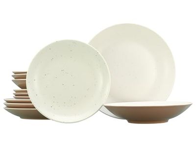 CreaTable, 33072, Serie SAND DUNES, serviesset, borden set 12-delig