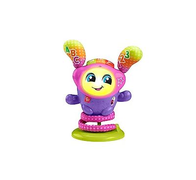 Fisher-Price DJ El Robot Bailarín Rebote | Pequeño Robot Despertador 4 en 1 en Muelle | Juguete Bebé 9 Meses a 36 Meses | Juego Musical Bebé de 1 año Multicolor con Luces y Sonidos, Versión: Polaco,