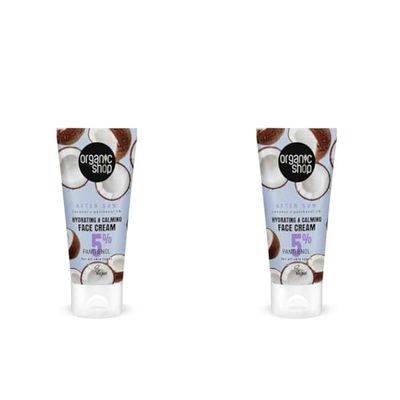 Organic Shop After Sun hydrating & calming Face Cream (50ml) (Pack of 2)