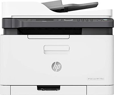 HP Color Laser MFP 179fnw 4ZB97A, Stampante Multifunzione A4 a colori, Stampa, Copia, Scansiona, ADF, Fax, Wi-Fi, Wi-Fi Direct, Ethernet, HP Smart, USB 2.0, 18 ppm in b/n, 4 ppm, Bianca