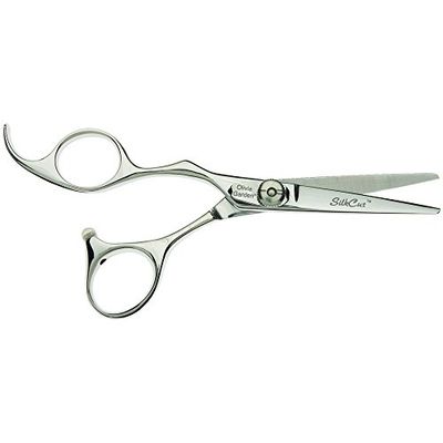 Olivia Garden SilkCut Ciseau, Taille 5", Pour Gauchers - Puissantes Lames Convexes, Fait-Main avec de l'Acier Japonais, Poignée Ergonomique, Dans une Pochette