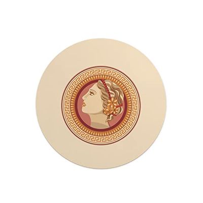 Questo Casa, Round Digital Printed Mouse Pad, Non-Slip Base, for Office and Home, Diameter:22cm