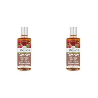 Natessance - Huile De Carapate - Ricin Noire - Nourrit et protège - Flacon de 100 ml (Lot de 2)
