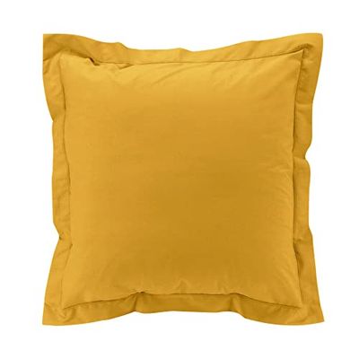 douceur d'intérieur, Kussensloop (63 x 63 cm) perkaline curry, perkal katoen