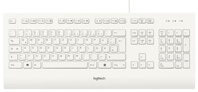 Logitech K280e Pro Wired Business Keyboard, QWERTZ German Layout - White