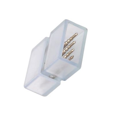 Brightium Connettore intermedio RGB per striscia LED, 4 pin, facile installazione, ideale per estendere e personalizzare l'illuminazione decorativa.