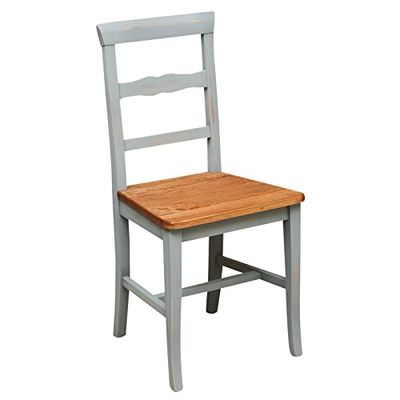 Biscottini Chaise Vintage Grise 90x41x43 cm | Chaises de Cuisine en Bois Made in Italy | Chaises de Salle à Manger en Bois | Chaise de Cuisine Vintage