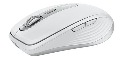 Logitech MX Anywhere 3 Compact Performance Mouse, draadloos, comfortabel, snel scrollen, 4000 DPI, aanpasbare knoppen, USB-C, Bluetooth, Apple Mac, iPad, Windows-pc, Linux, Chrome