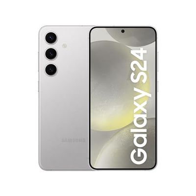 Samsung Galaxy S24 AI Smartphone, Android mobiele telefoon zonder abonnement, 8 GB RAM, 128 GB geheugen, 50 MP-camera, lange batterijduur, Marble Gray, 3 jaar fabrieksgarantie