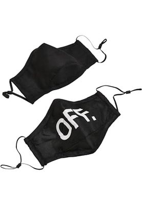 Urban Classics Gezichtsmasker uit 2-pack elke dag, Zwart/Zwart, Eén maat